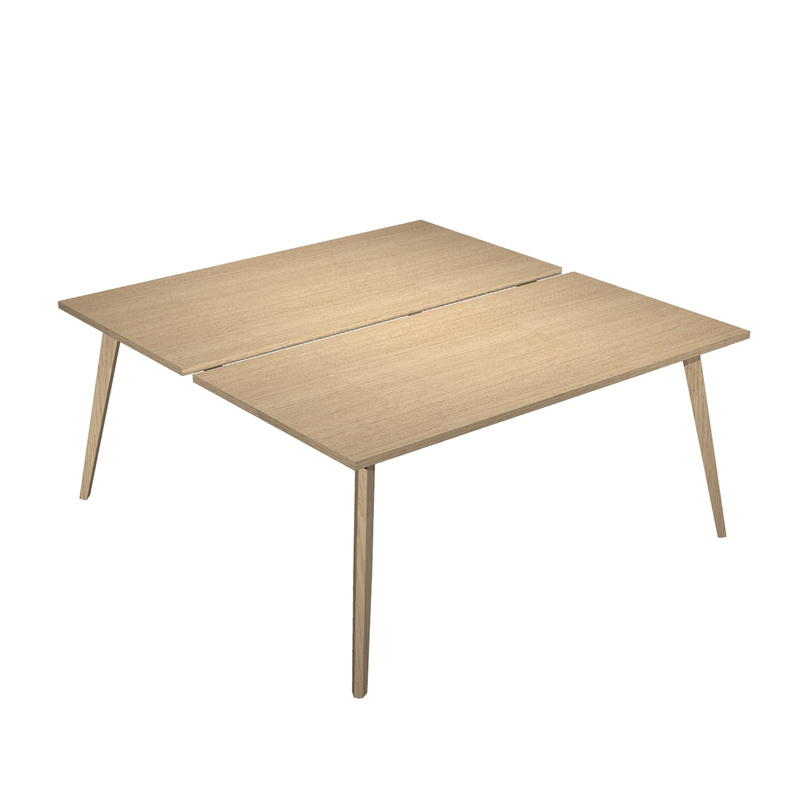 Scrivania a 2 postazioni contrap. 120x166cm Rovere/Rovere Woody