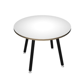 Tavolo riunione tondo D100cm Bianco Skinny Metal