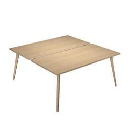 Scrivania a 2 postazioni contrap. 140x166cm Rovere/Rovere Woody