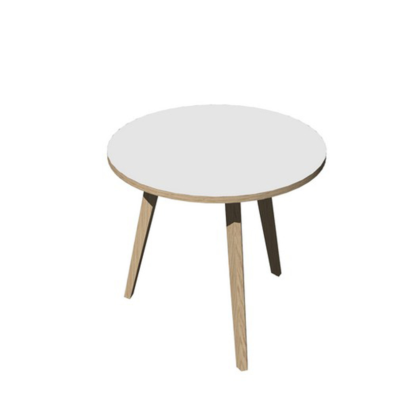Tavolo riunione tondo D80cm Rovere/Bianco Woody