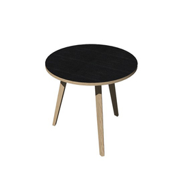Tavolo riunione tondo D80cm Rovere/Nero venato Woody