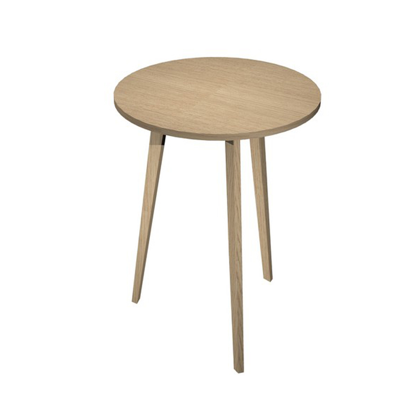 Tavolo alto tondo D80xH105cm Rovere/Rovere Woody