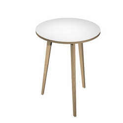Tavolo alto tondo D80xH105cm Rovere/Bianco Woody