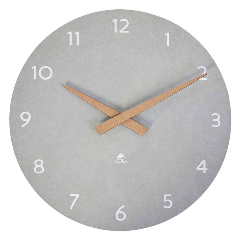 Orologio da parete D30cm grigio chiaro/legno HorMilena Alba
