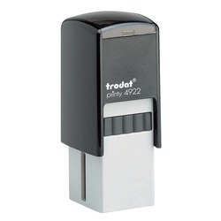 Timbro di testo quadrato 4922 nero 20x20mm 69666 trodat