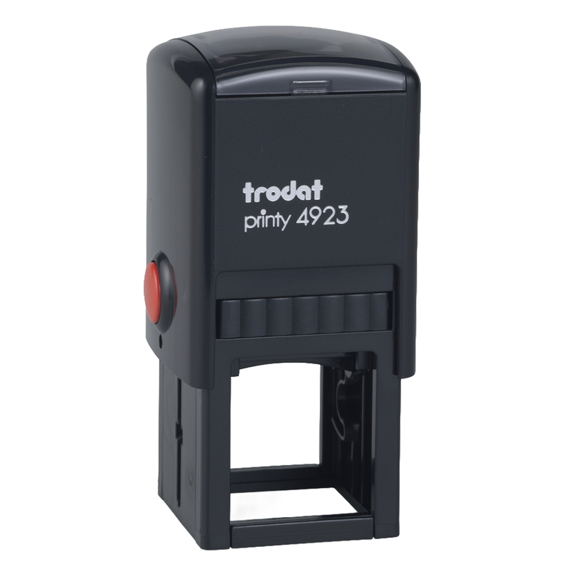 Timbro di testo rettangolare/quadrato 4923 nero 30x30mm 69846 trodat