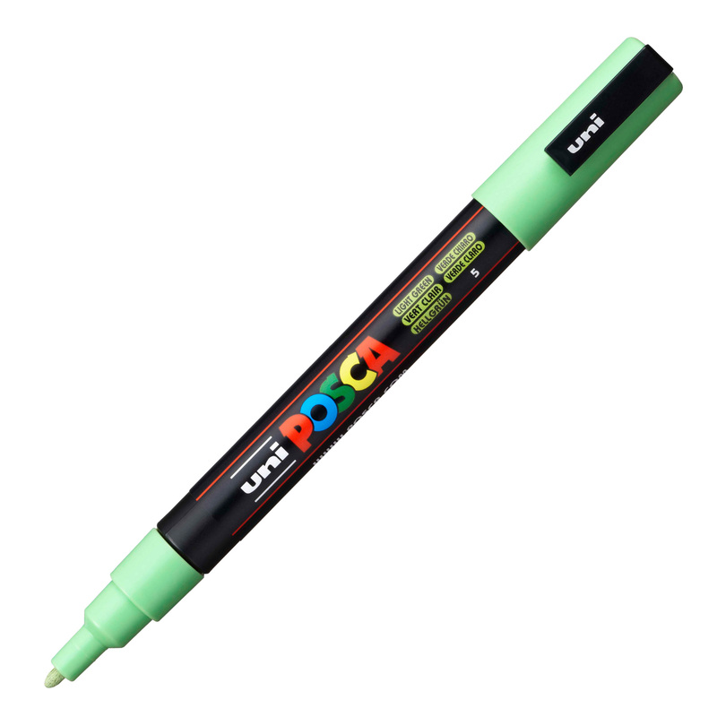 Marcatore UNI POSCA PC3M p.fine 0,9-1,3mm verde chiaro UNI MITSUBISHI