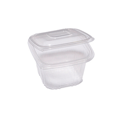 Pack 50 contenitori in PP coperchio incernierato 12x12cm H7,5cm Europack QC0-500