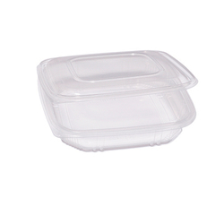 Pack 50 contenitori PP coperchio incernierato 21,5x21,5cm H3,4cm Europack QC3-10