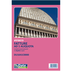 Blocco fatture ad 1 aliquota 50x2 autoricalcante  14,8x21cm DU1641C0000