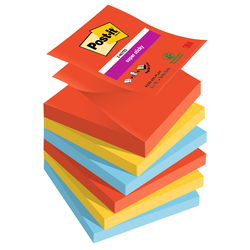 Cf. 6pz blocco 90foglietti Post-itR Super Sticky Z-Notes 76x76mm R330-6SS-PLAY