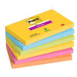 Cf. 6pz blocco 90fg. Post-itR Super Sticky 76x127mm 655-6SS- CARN Carnival