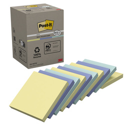 ValuePack 10 blocchi 100fg Post-itR carta ricic.colori pastel 76X76mm 654-RCP10