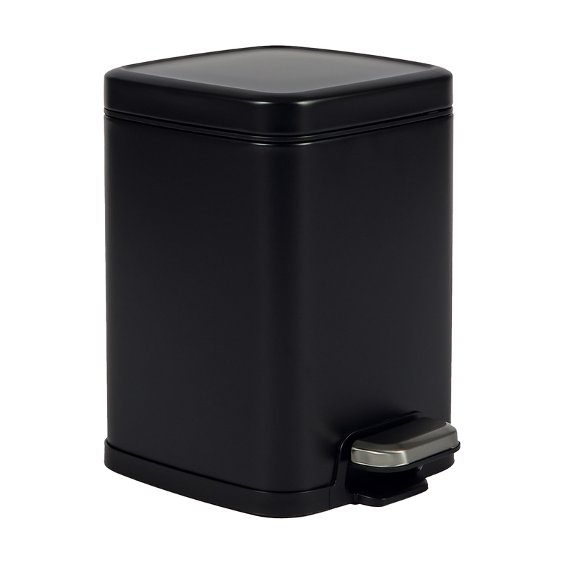 Bidone Pico con pedale e vaschetta 4L nero satinato Perfetto
