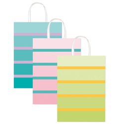 Shopper Bicolor c/manici in carta ritorta 26X12X36cm colori ass.ti Rex Sadoch
