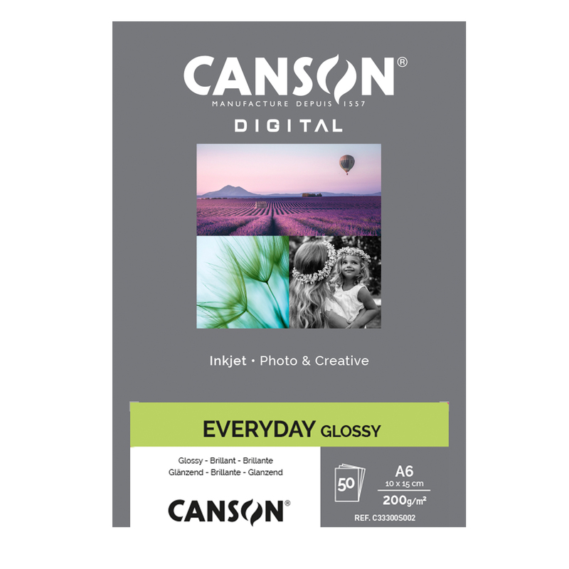 Carta InkJet EVERYDAY 10x15cm 50fg 200gr Glossy Canson