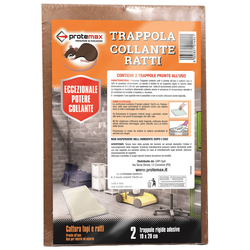 Blister 2 tavole collanti per ratti Protemax