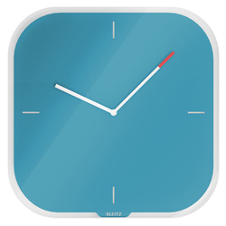 Orologio da parete silenzioso in vetro blu Cosy Leitz