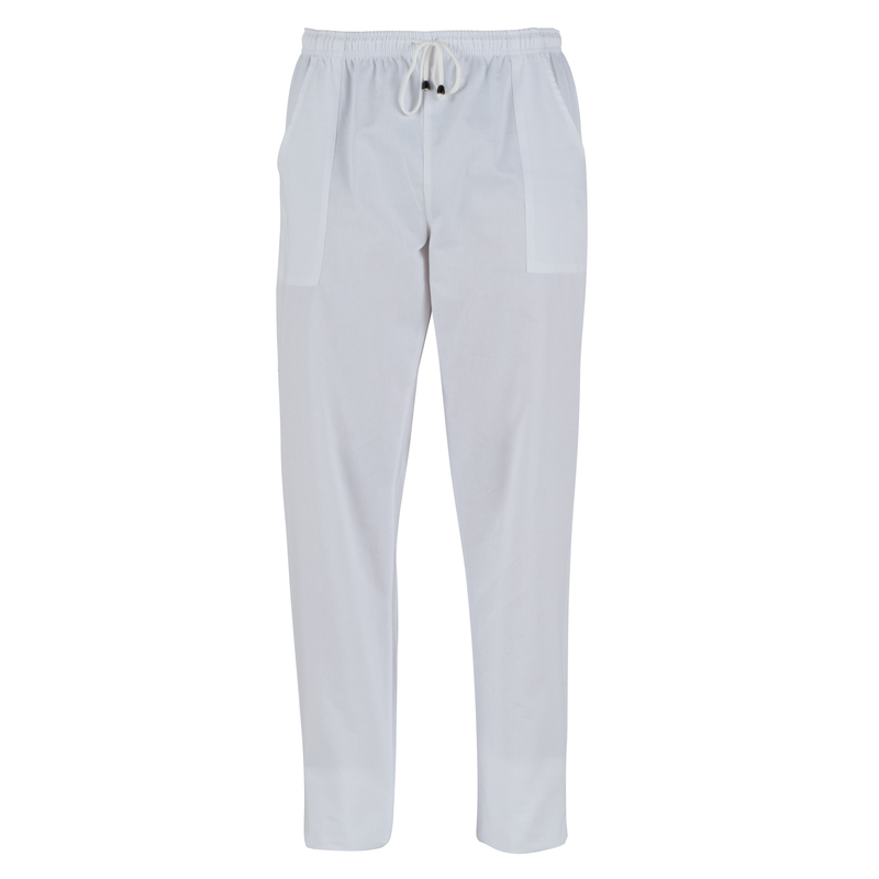 Pantaloni Pitagora in cotone Tg. L bianco