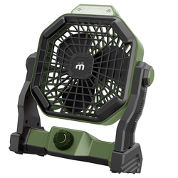 Ventilatore portatile con luce LED da campeggio D12 cm MF 0612VL