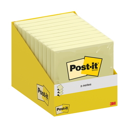 Cf.10 blocchetti c/film 100fg Post-itRZ-Notes R330-CY-W10 76x76mm giallo canary