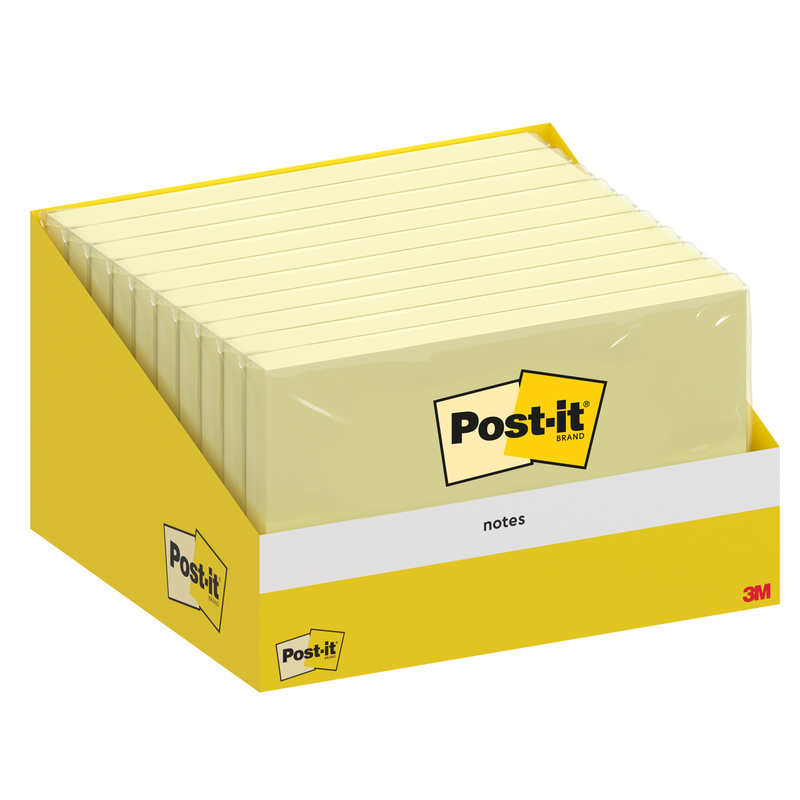 Cf.10 blocchetti c/film 100fg Post-itR Notes 6830-CY-W10 76x127mm giallo canary