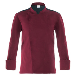 Giacca da cuoco Raul a manica lunga Tg. M bordeaux