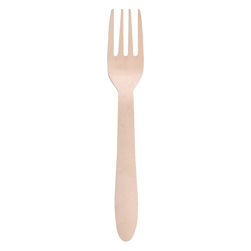 100 Forchette monouso in legno 16,5cm Signor Bio