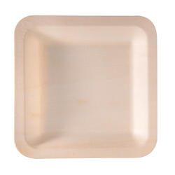 50 Piatti monouso in legno quadrati 21,5 x 21,5cm Signor Bio (Delist)