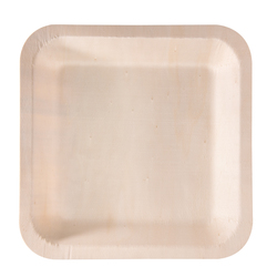 50 Piatti monouso in legno quadrati 25 x 25cm Signor Bio (Delist)