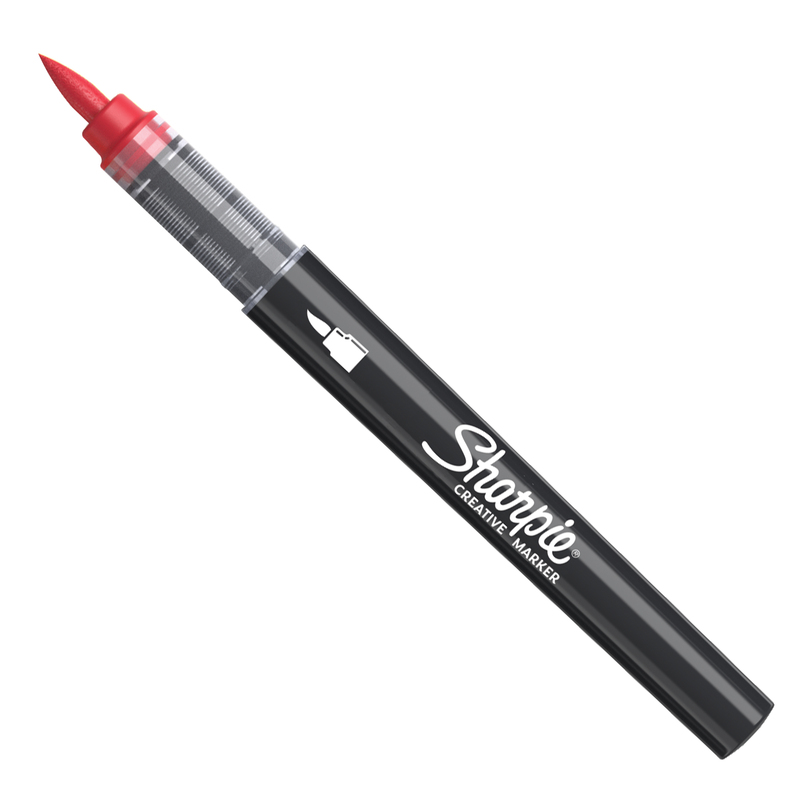 Marcatore acrilico Creative Marker punta pennello rosso Sharpie