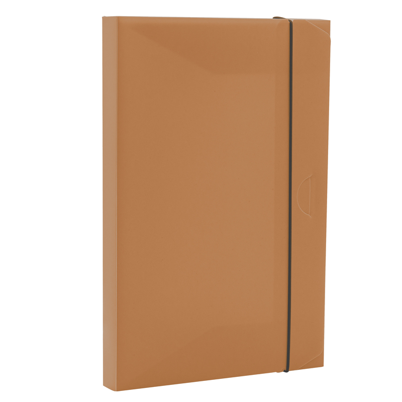 Cartella progetto HOLOS dorso 3cm in PP marrone 34,5x23,5x3cm Fellowes