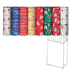 Rotolo carta regalo 2x0,70mt fantasie assortite natale Sadoch