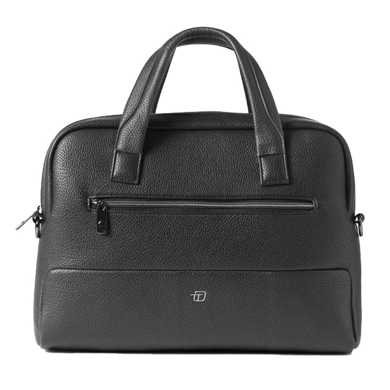 Borsa c/manici slim Gate Trended ecopelle dim.41x30x7cm nero InTempo
