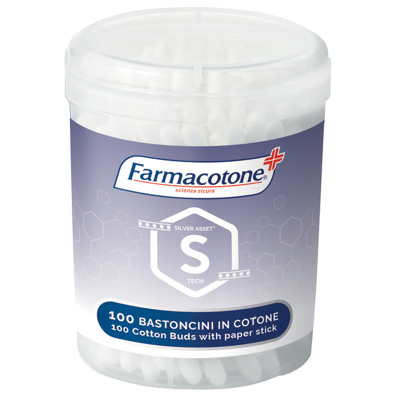 100 Bastoncini cotonati in barattolo Silver Asset Farmacotone (delist)