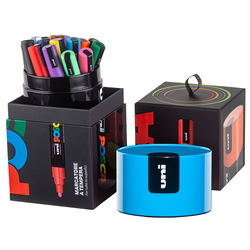 Gift Box c/cop. blu 18 Uni Posca PC5M p. media col.ass. UNI