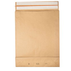 100 Sacchetti a fondo quadro E-Green carta kraft avana 45x57x10 +10 cm