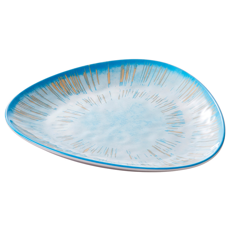 Piatto triangolare Linea Oceano 26,5x2,5cm melamina Leone