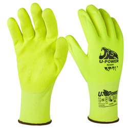 Guanti di protezione ICON taglia 08 giallo fluo c/polsino giallo U-Power
