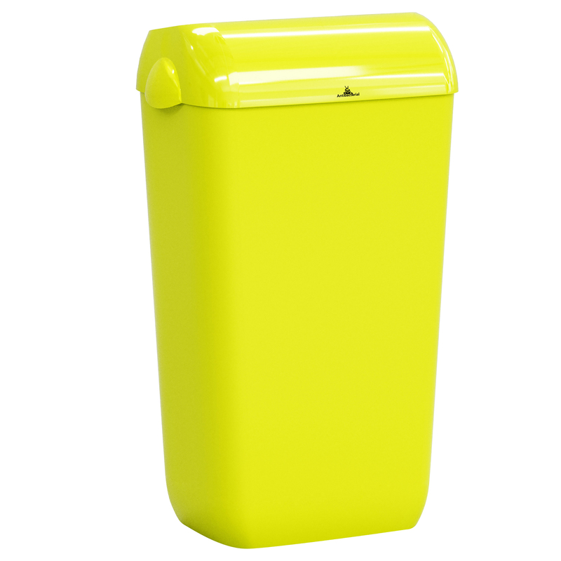 Cestino gettacarte Skin con coperchio 23 L giallo fluo