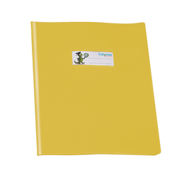 Copriquaderno PVC lucido coprente GreenLine A5 c/alette giallo RiPlast