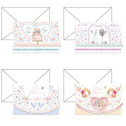 Biglietto auguri Matrimonio portasoldi 4 soggetti ass. Kartos