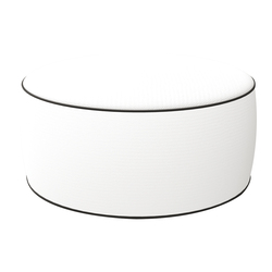 Pouf Ottoman bianco H 23x53 D cm