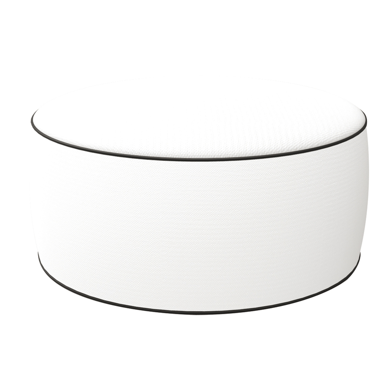 Pouf Ottoman bianco H 23x53 D cm