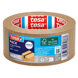 Nastro adesivo 25mt x 50mm Tesapack Paper ultra strong ecoLogo avana Tesa