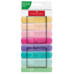 Astuccio 8 evidenziatori Textliner 46 in colori assortiti pastel Faber Castell