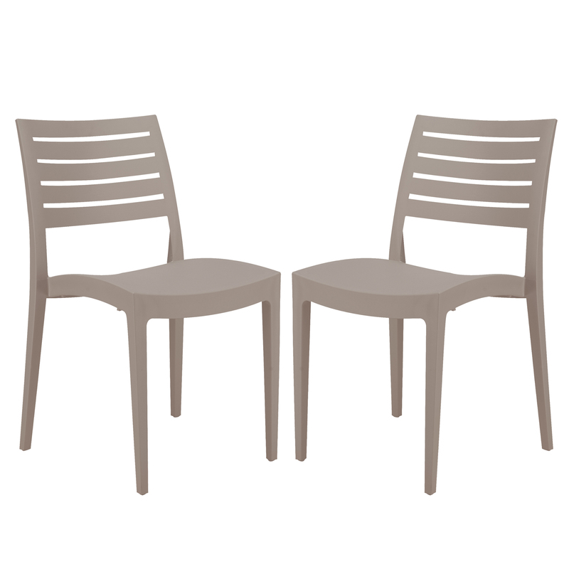 Set da 2 sedie Firenze in polipropilene juta Grandsoleil