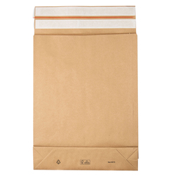 200 Sacchetti a fondo quadro E-Green carta kraft avana C3 35x45x8+10cm