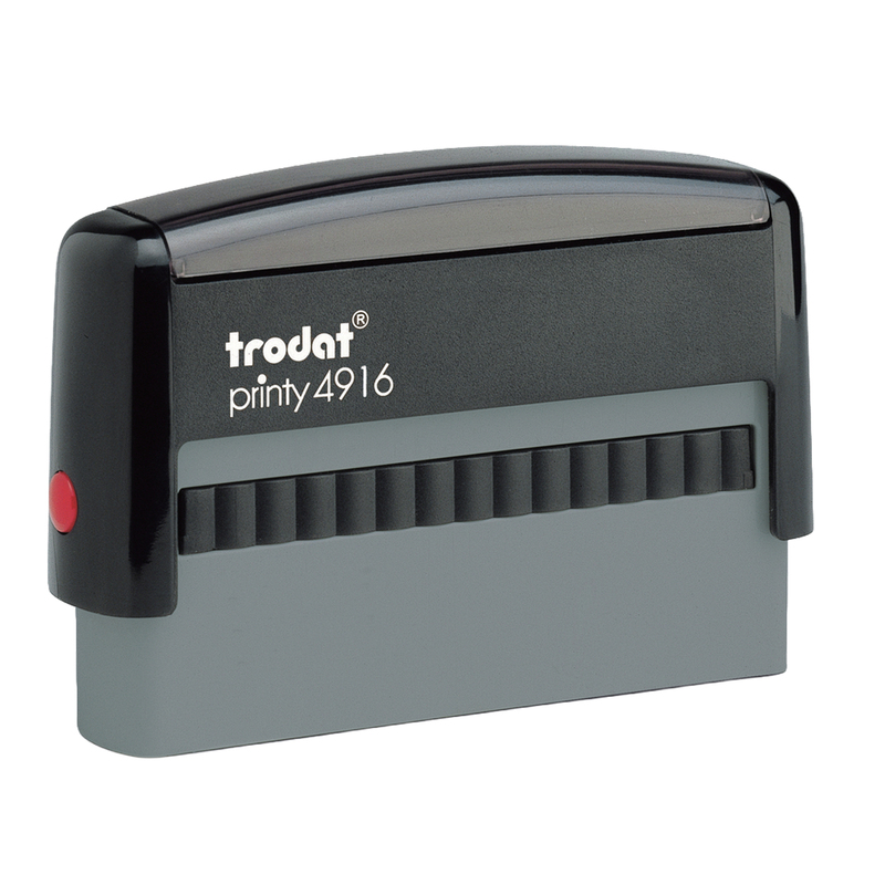 Timbro di testo rettangolare 4916 nero 70x100mm 72642 trodat
