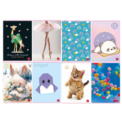 Maxiquaderno A4 80gr 40+2fg 1 rigo c/margine assortimento Bimba Pigna